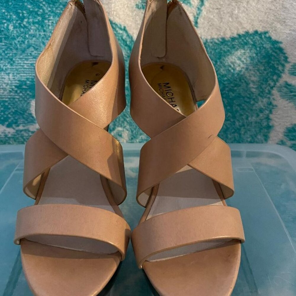 Michael Kors Elena Leather Platform Heels